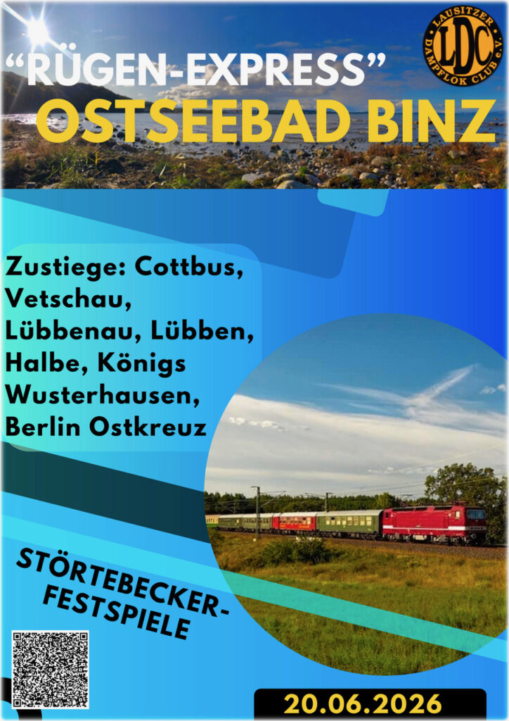 „Rügen-Express“ zum Ostseebad Binz und Störtebeker Festspiele in Ralswiek