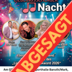 Einmalige Lieblingsschlager-Nacht in der Sporthalle Baruth abgesagt